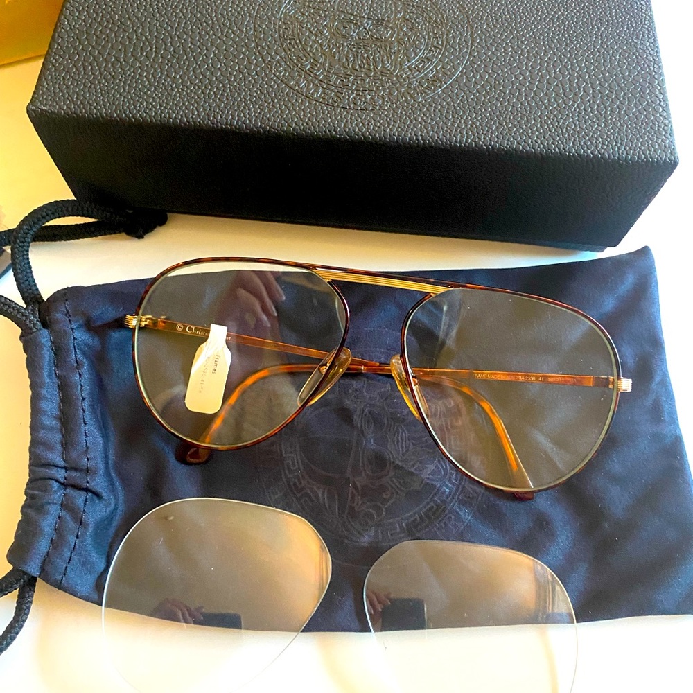 Vintage Christian Dior clear glasses